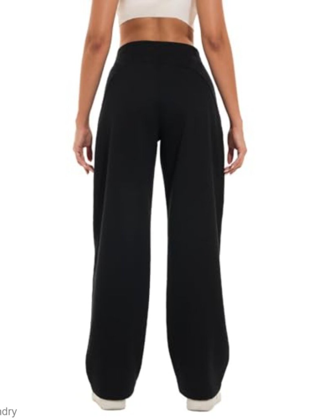 Tall Women's Fleece Joggers 34" Inseam Wide Leg Sweatpants with Pockets - Picture 3 of 6